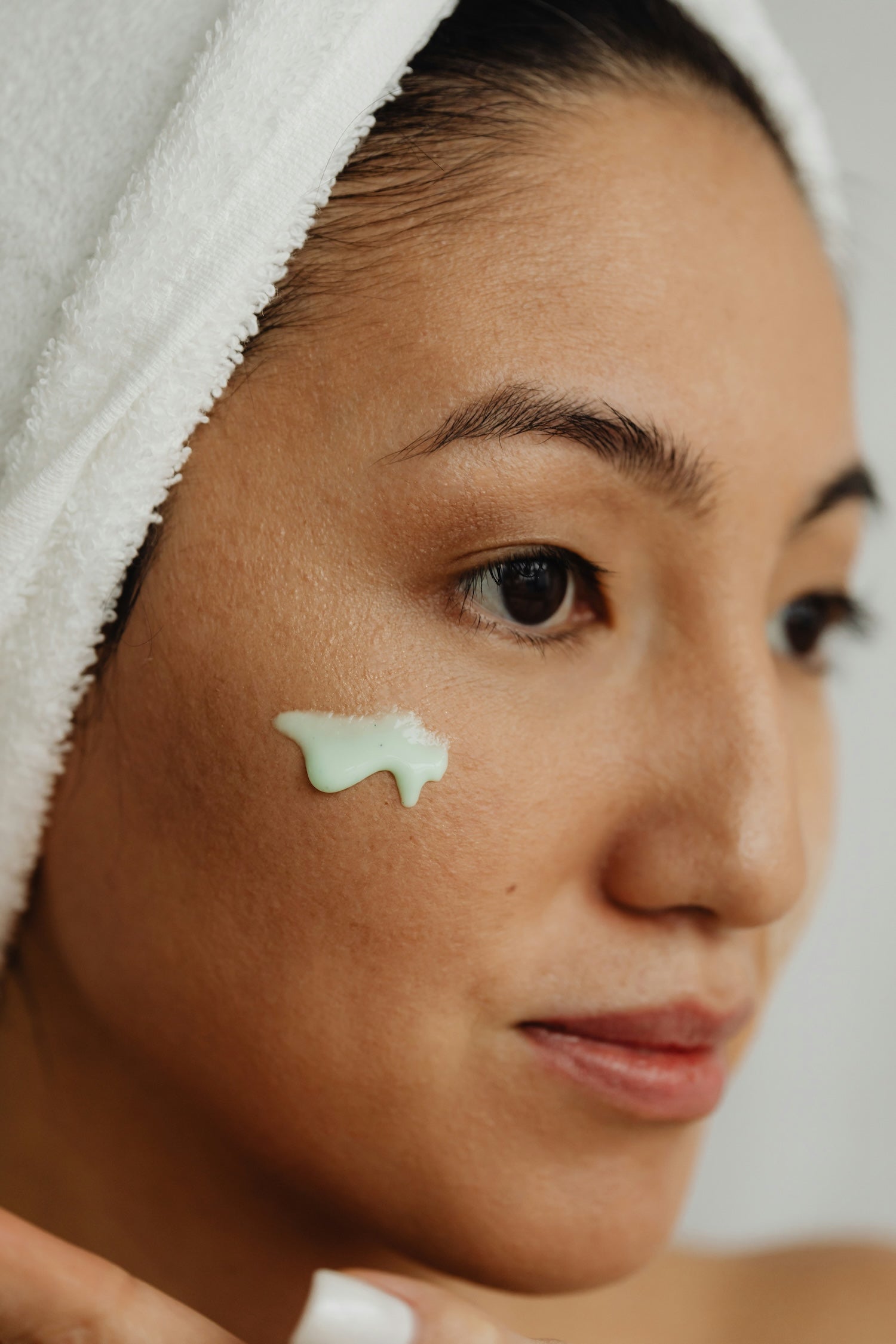Women using skincare